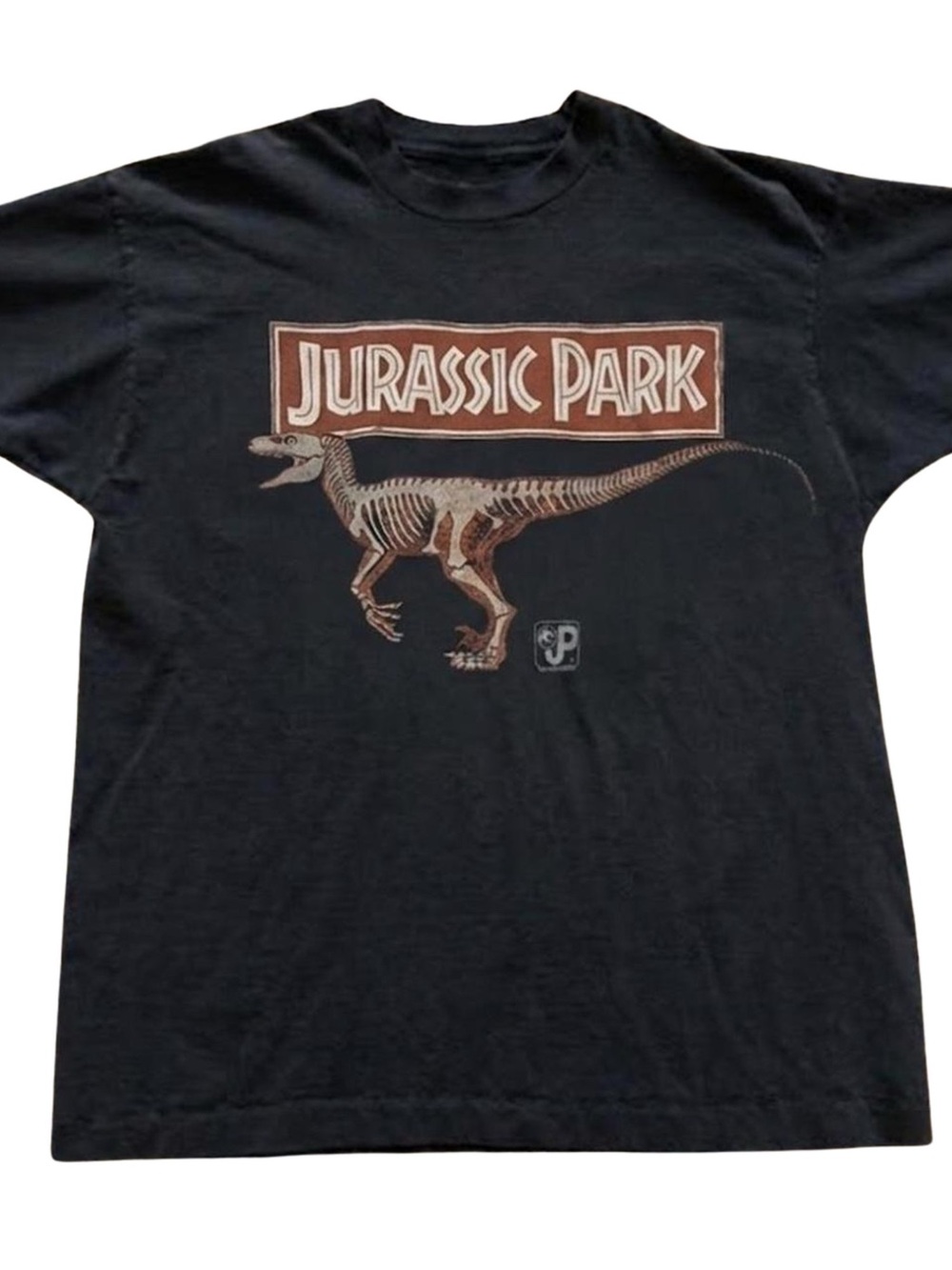 Gildan Black Jurassic Park Graphic Tee with Brown Accent, Gift For Her, For Him